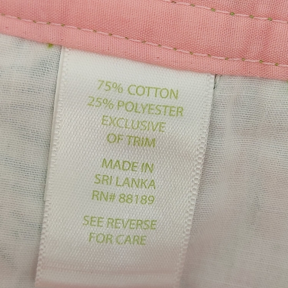 Lilly Pulitzer Shorts Callahan 5" Floral Printed pink and Green Size 6 - Picture 4 of 5